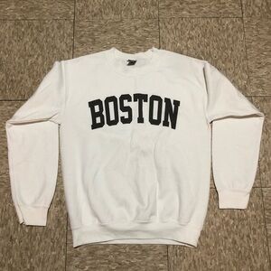 Boston Gildan Women's White Sweatshirt Size S
